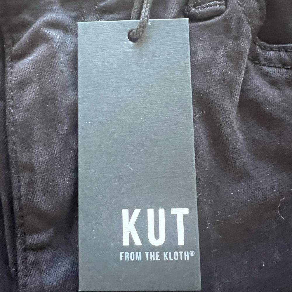 NWT KUT from the Kloth Women’s Jeans Size 2 Mia Toothpick Skinny Waxed Black (B3 - Picture 6 of 10